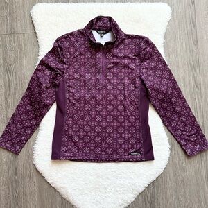 Kerrits Plum Patterned Quarter-Zip Pullover